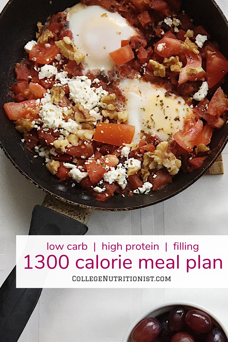 1300 Calorie Low Carb Mediterranean Meal Plan