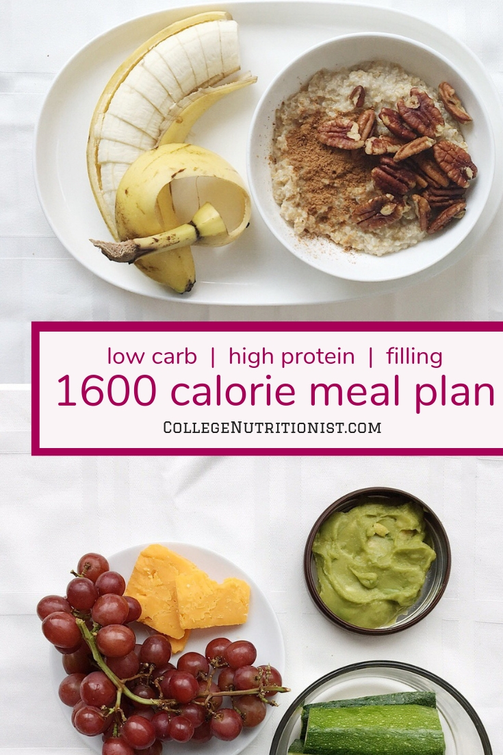 1600 Calorie Filling, High Protein Meal Plan with Oatmeal and Caprese Bites