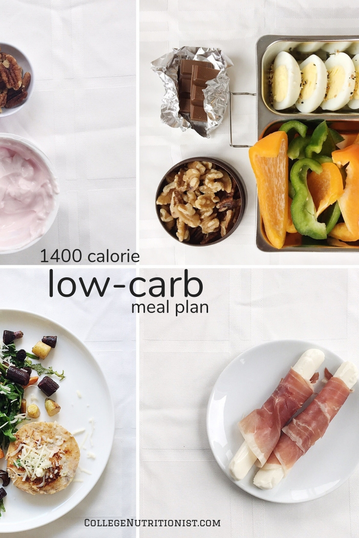 1400 Calorie Low Carb Meal Plan with Nuts & Peppers