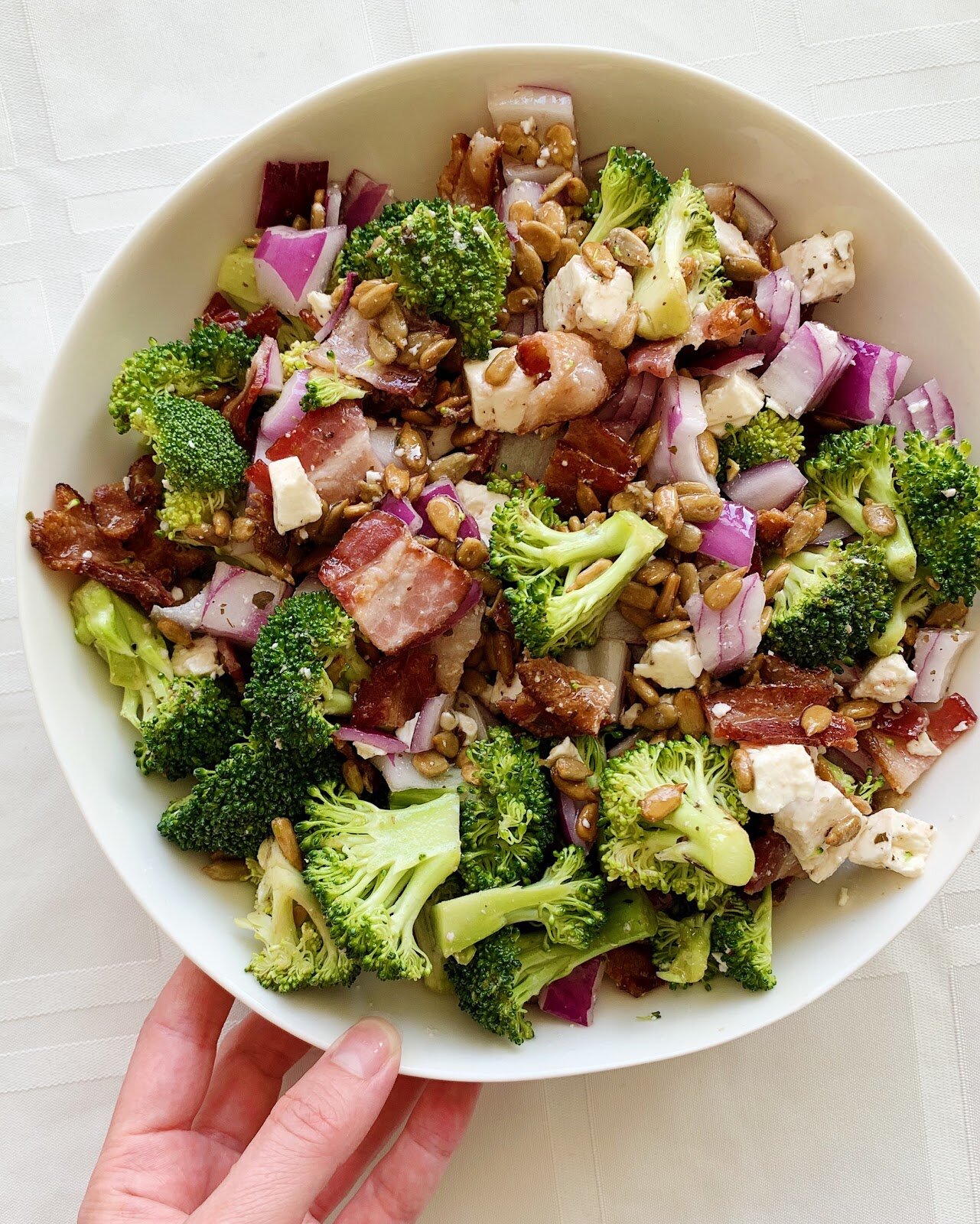 Broccoli Feta Bacon Salad