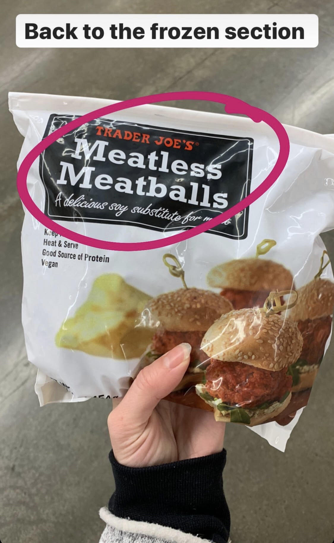 Meatless meatballs - Trader Joe's Vegetarian Protein Sources