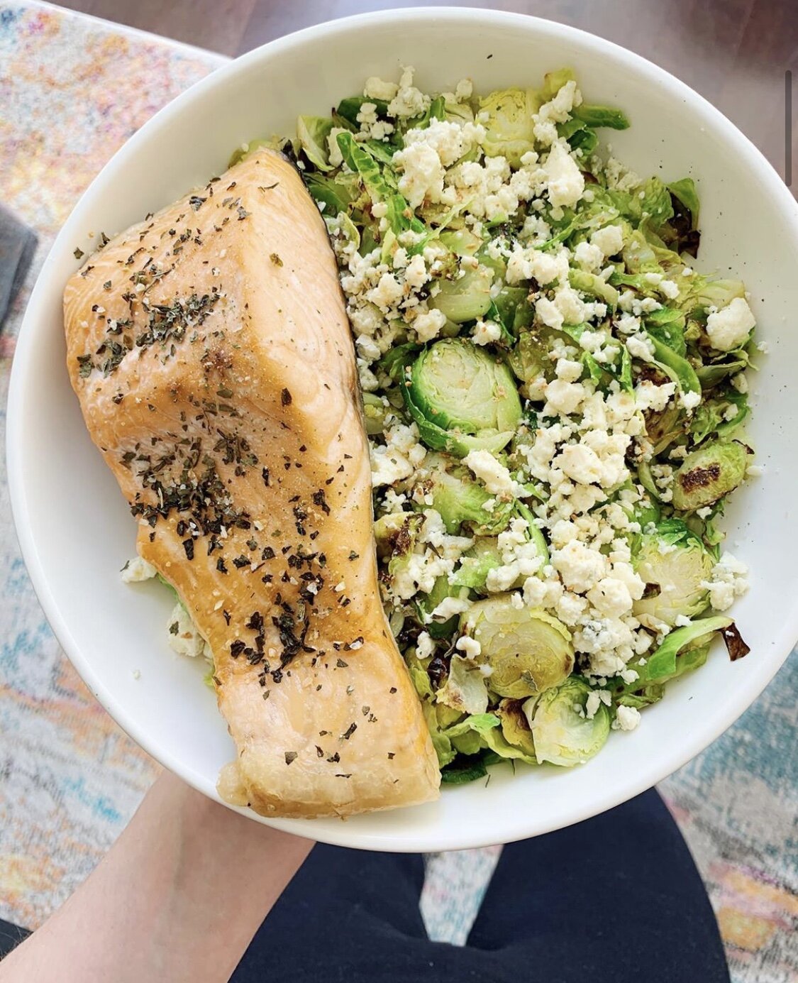 Salmon &amp; Brussels Sprouts bowl