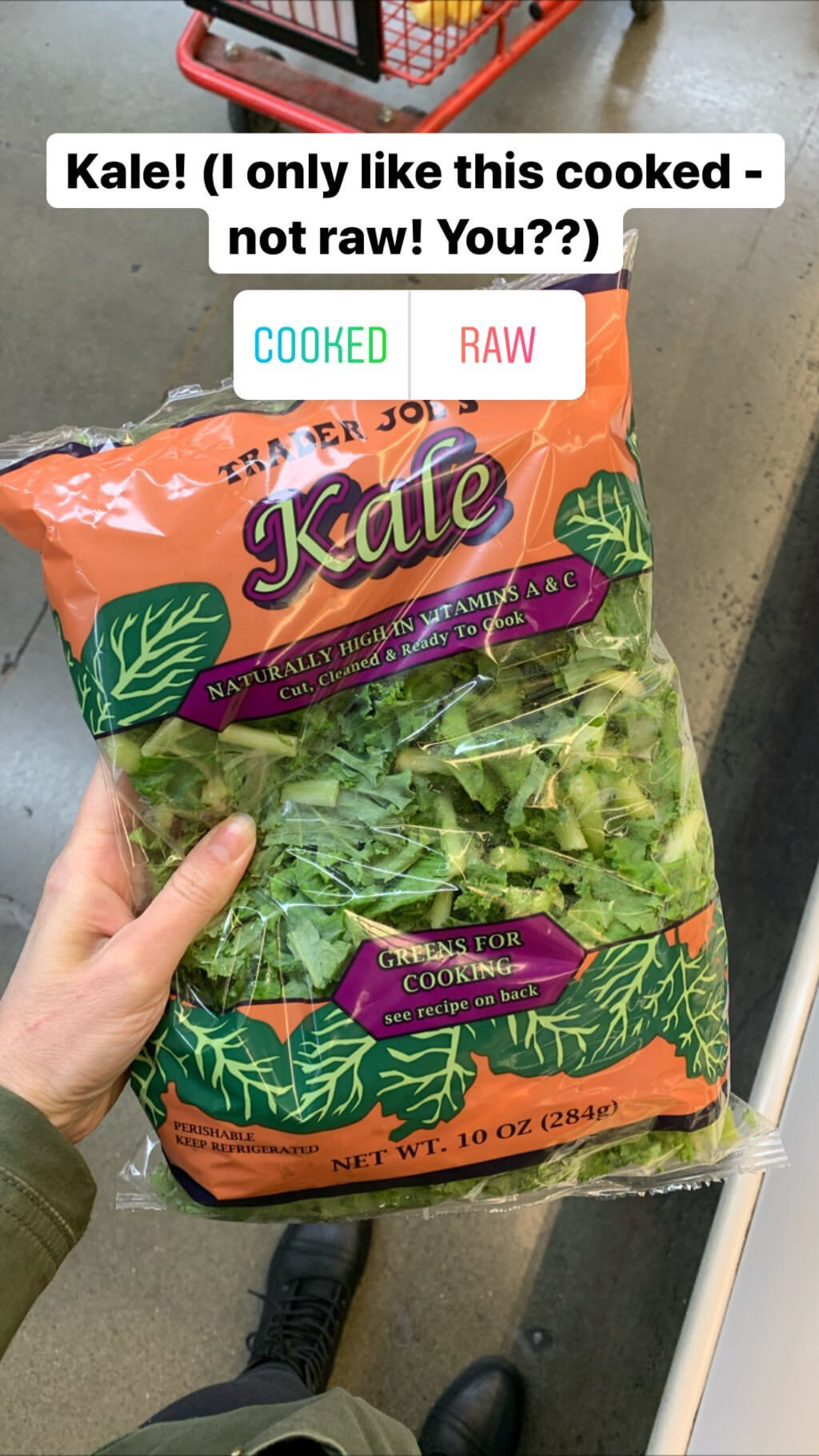 Trader Joe's kale - Non-Starchy Winter Veggies