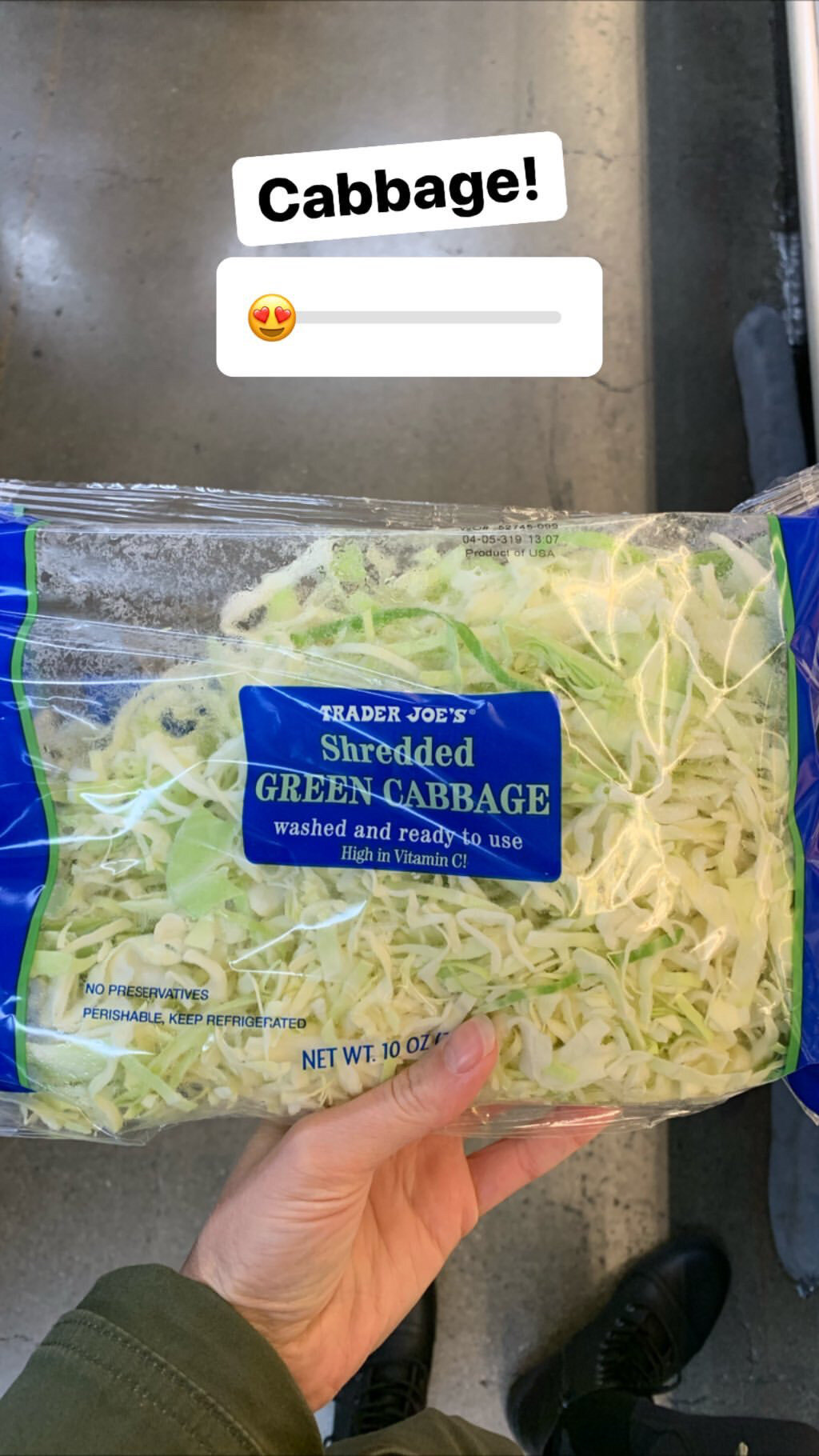 Trader Joe's cabbage