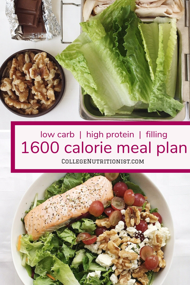 1600 calorie meal plan, low carb lunch ideas for work