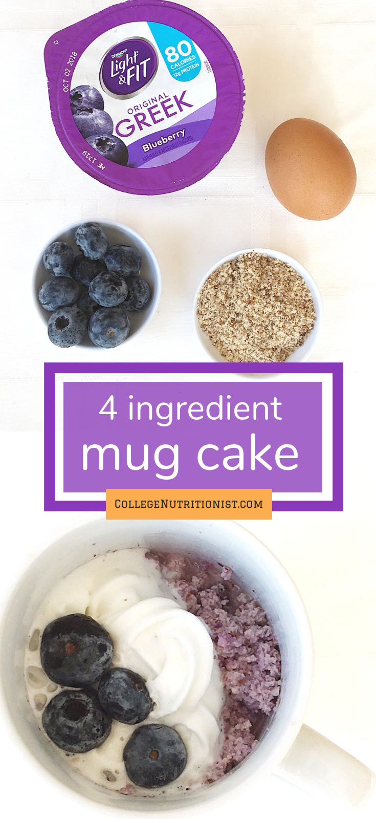 4 ingredient mug cake