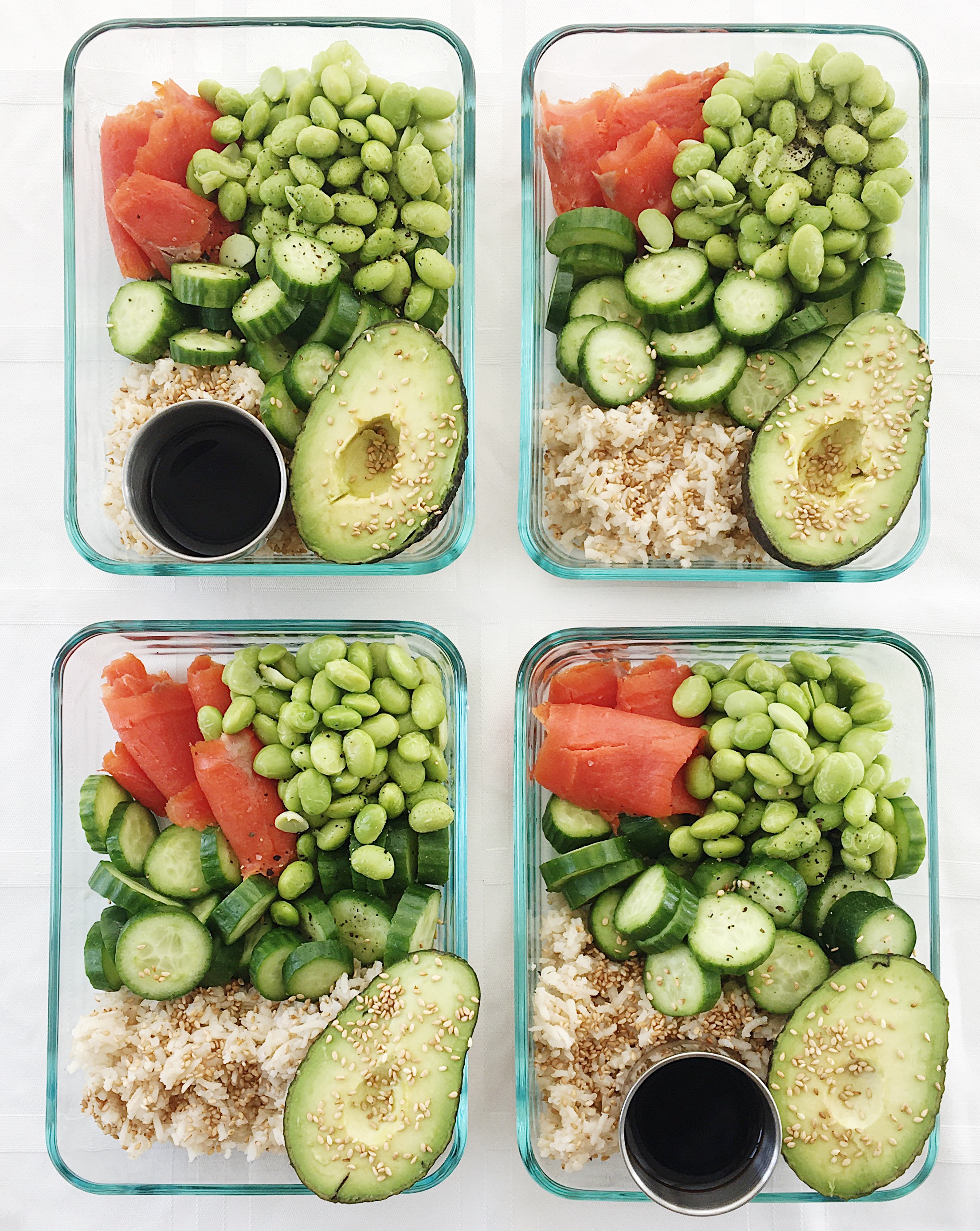 college nutritionist lunch poke bowls