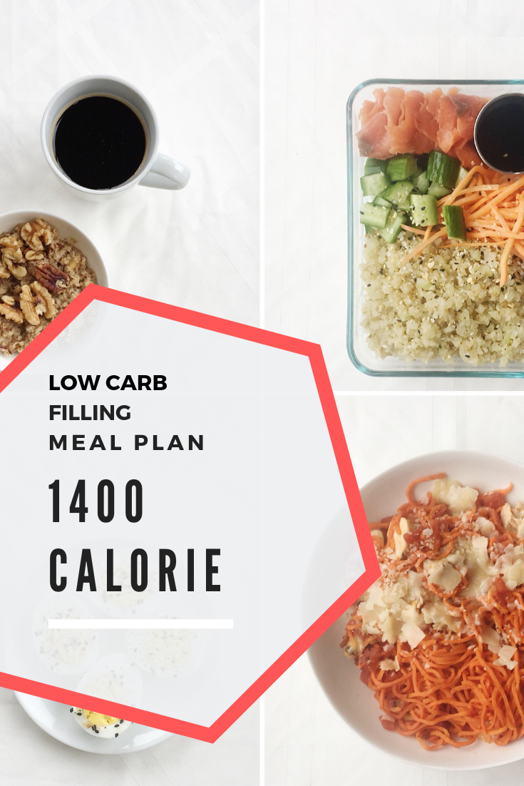low carb meal plan 1400 calories